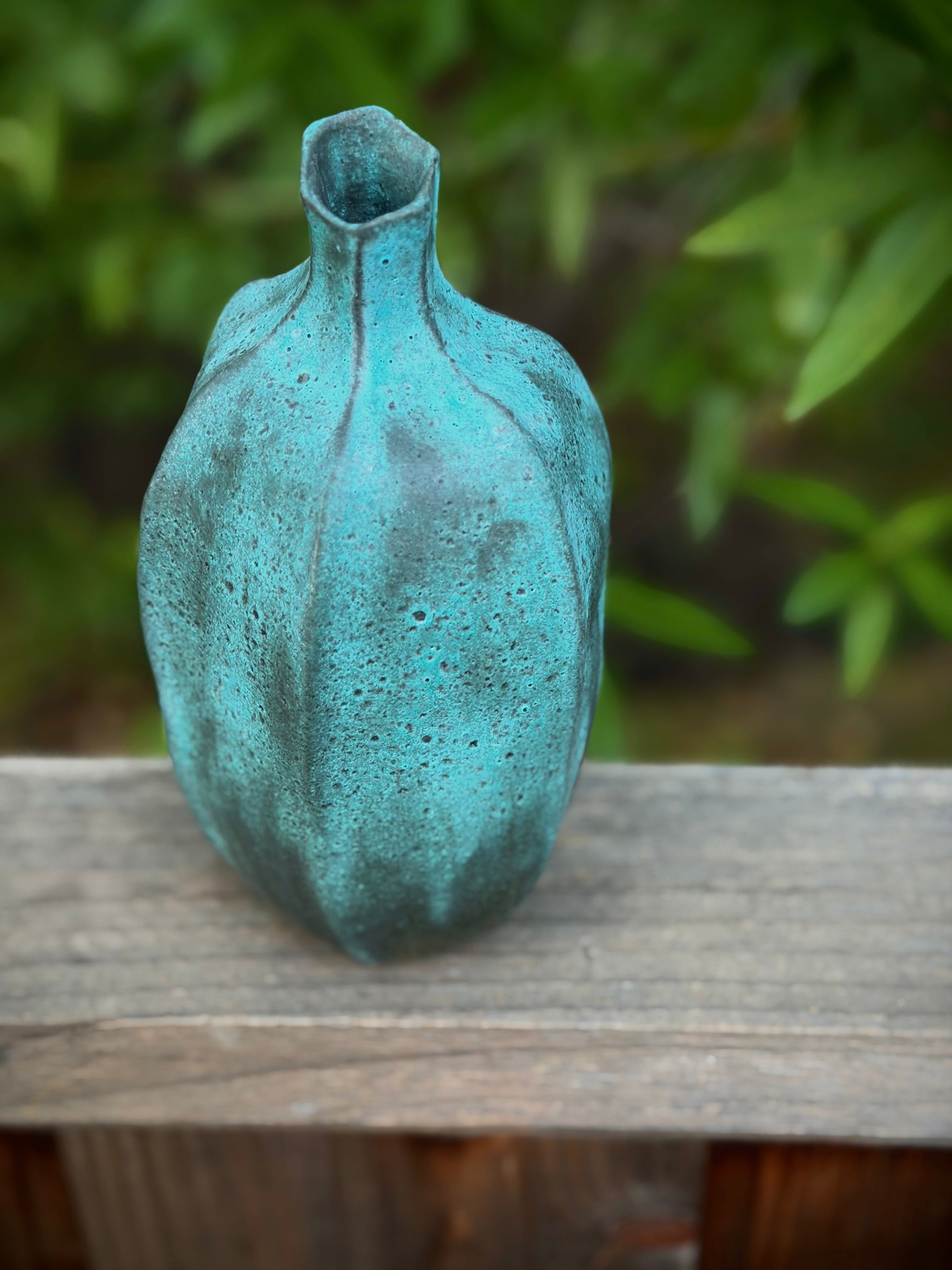 Turquoise Seed Pod Vase