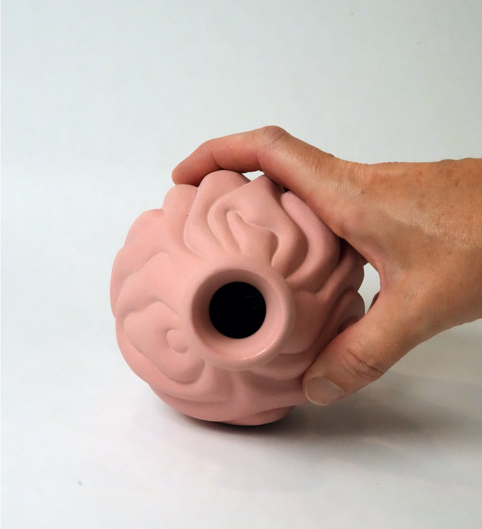 Carved Pink Bud Vase