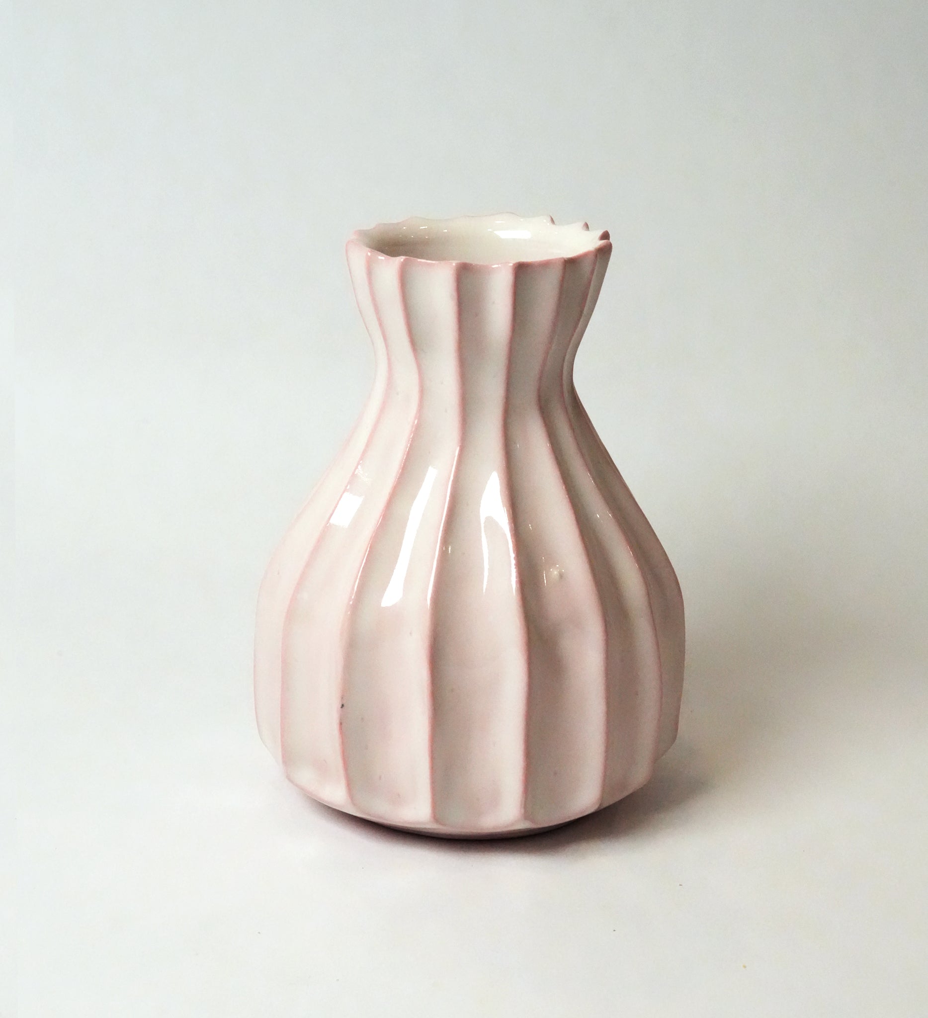 Carved Pink Vase