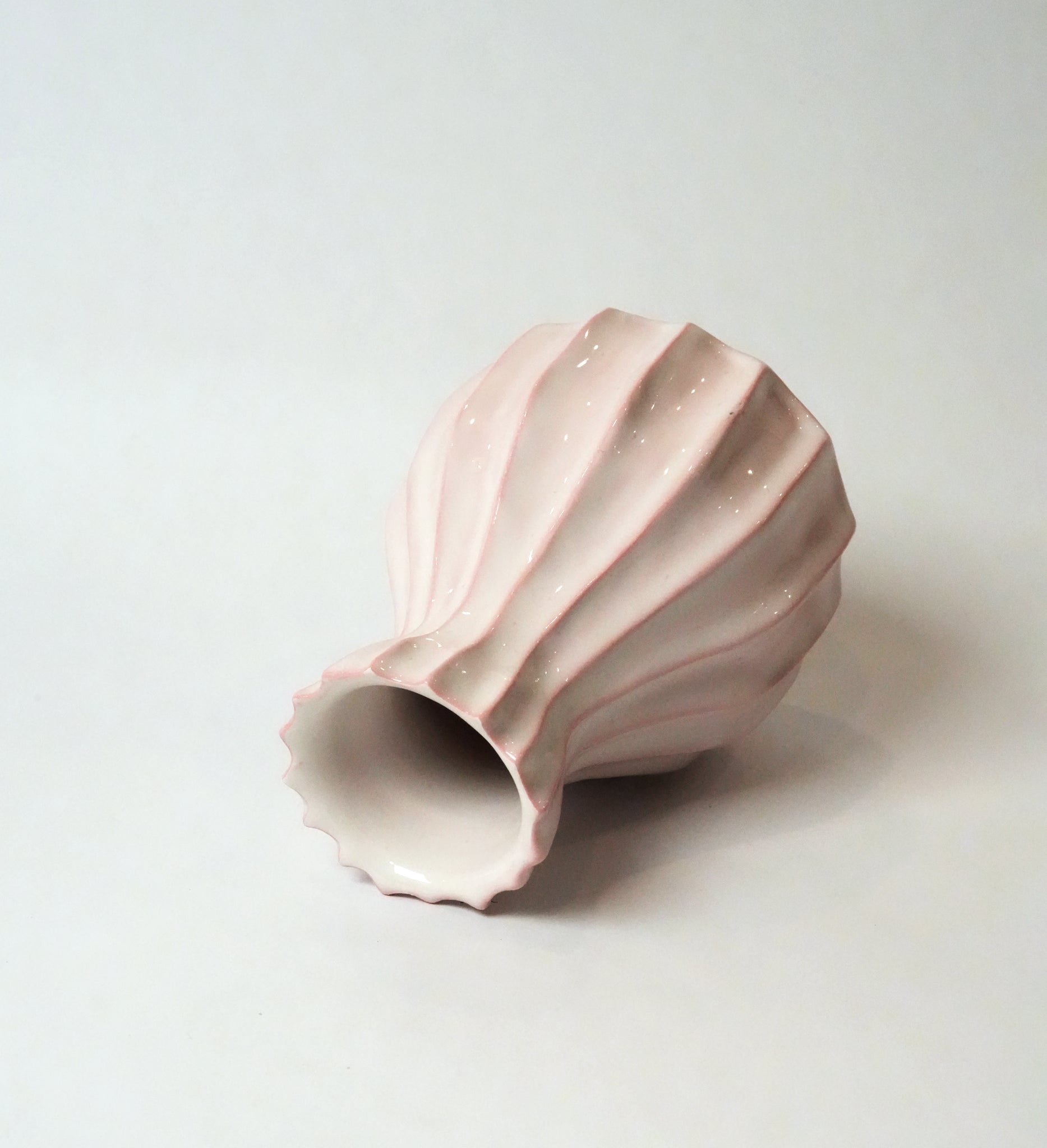 Carved Pink Vase