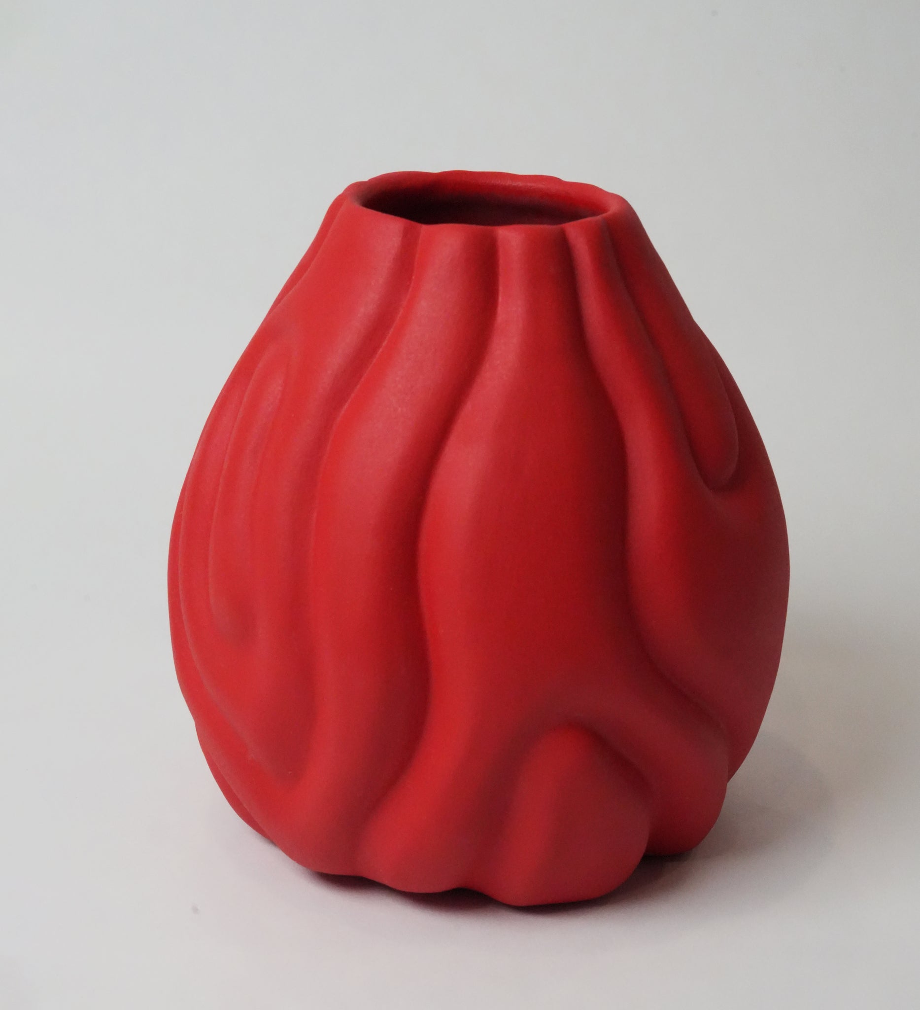 Carved Red Vase