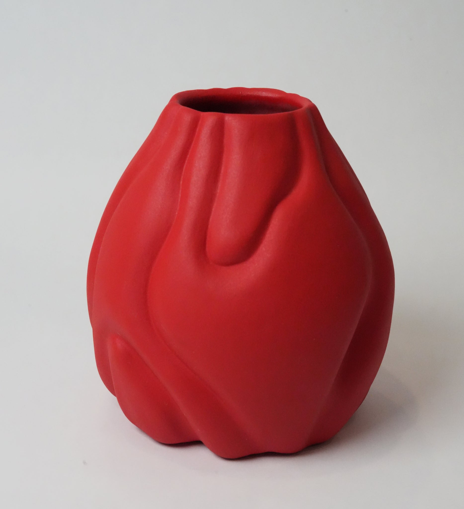 Carved Red Vase