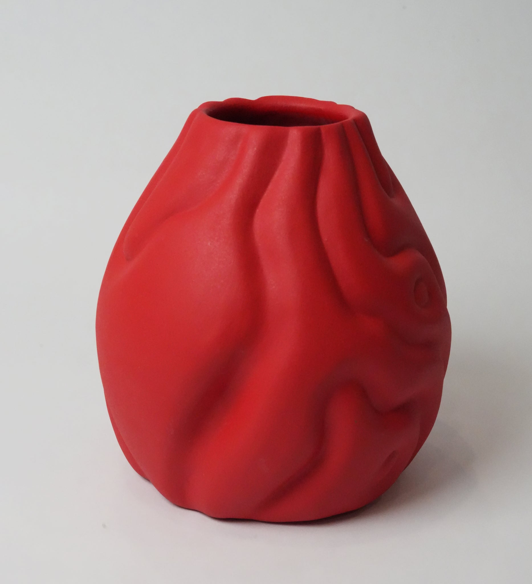 Carved Red Vase