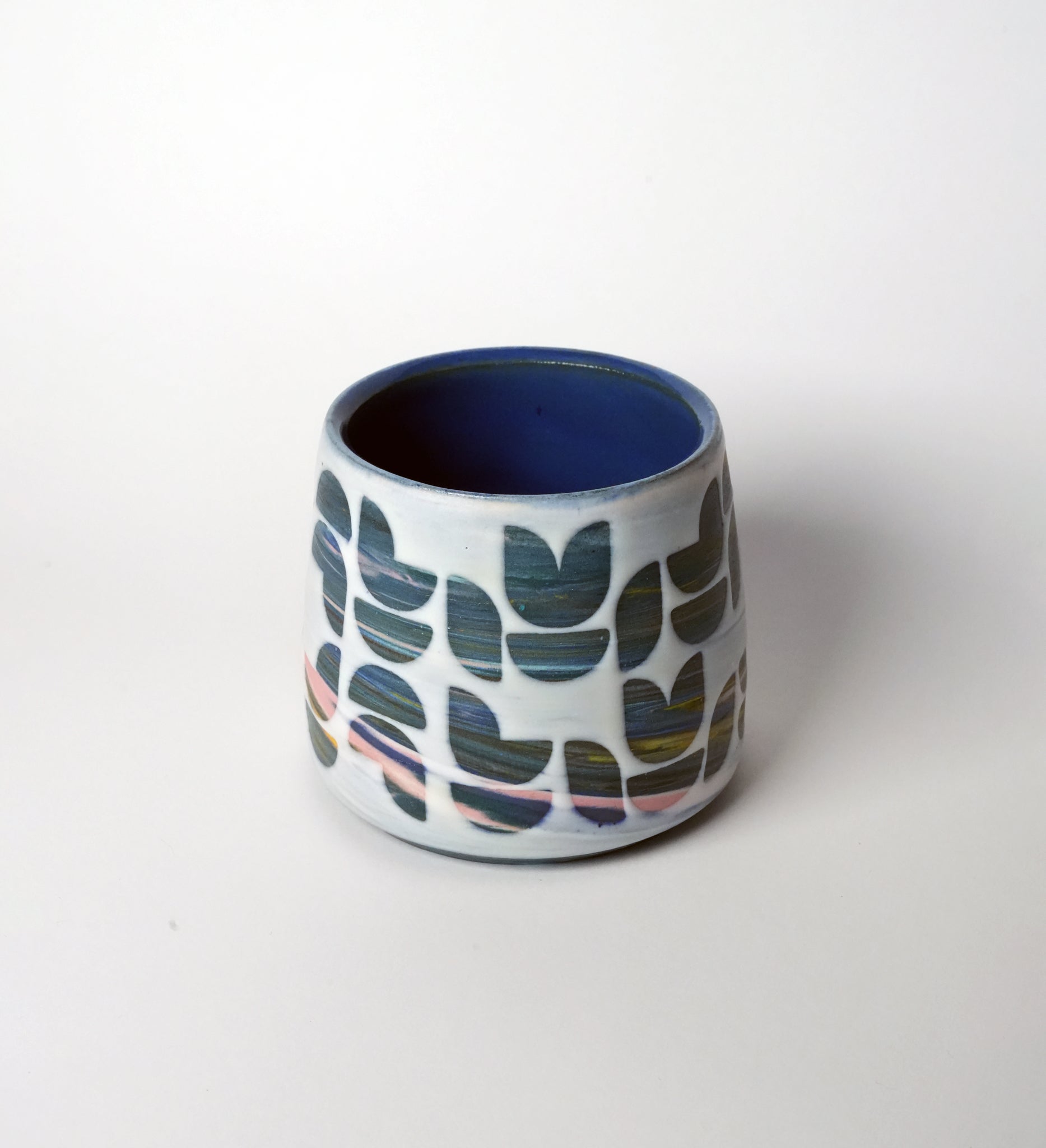 Marbled Geometric Tea Cup