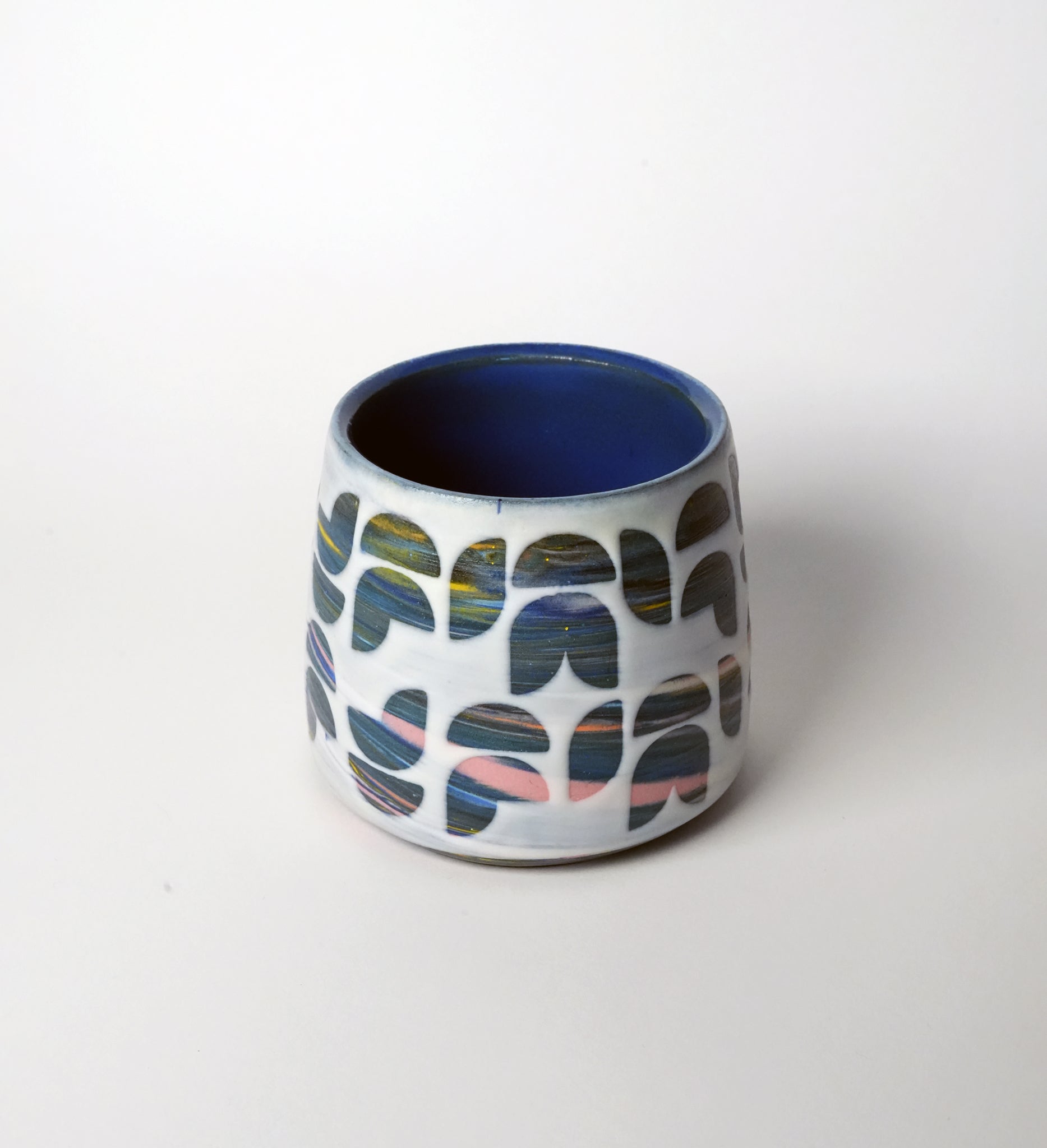 Marbled Geometric Tea Cup