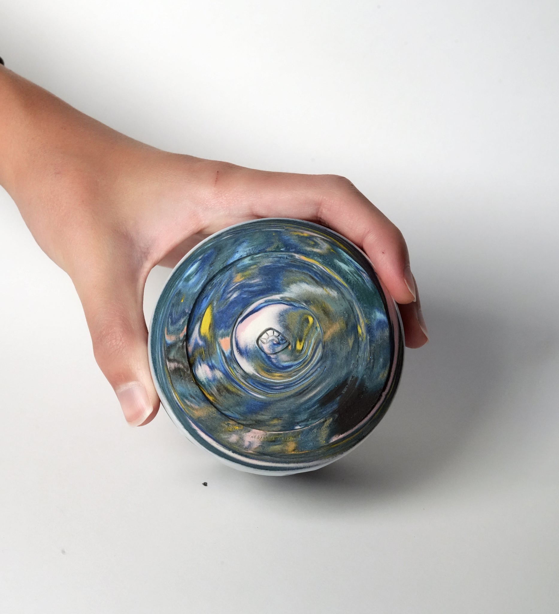 Marbled Geometric Tea Cup