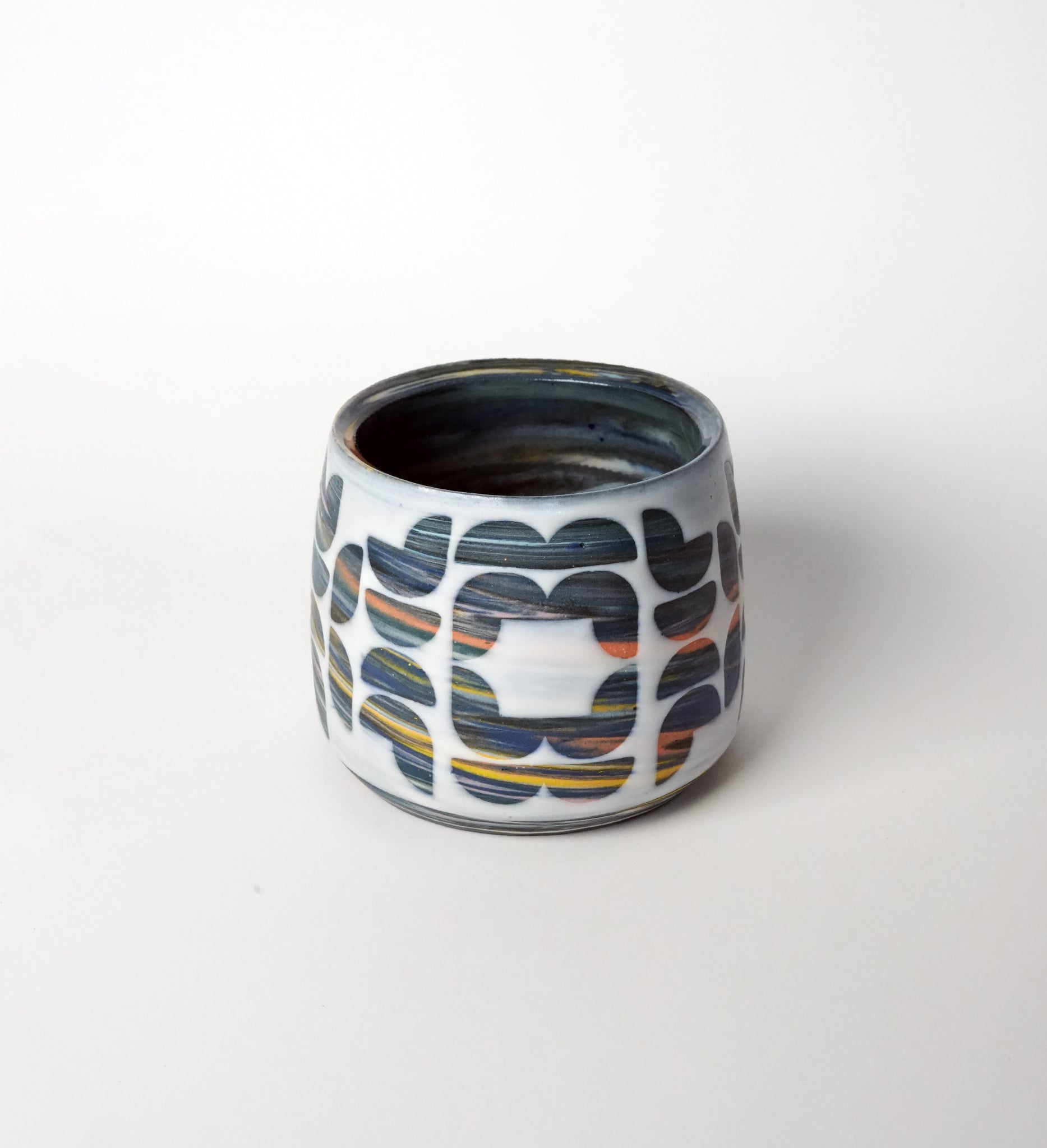 Marbled Geometric Tea Cup