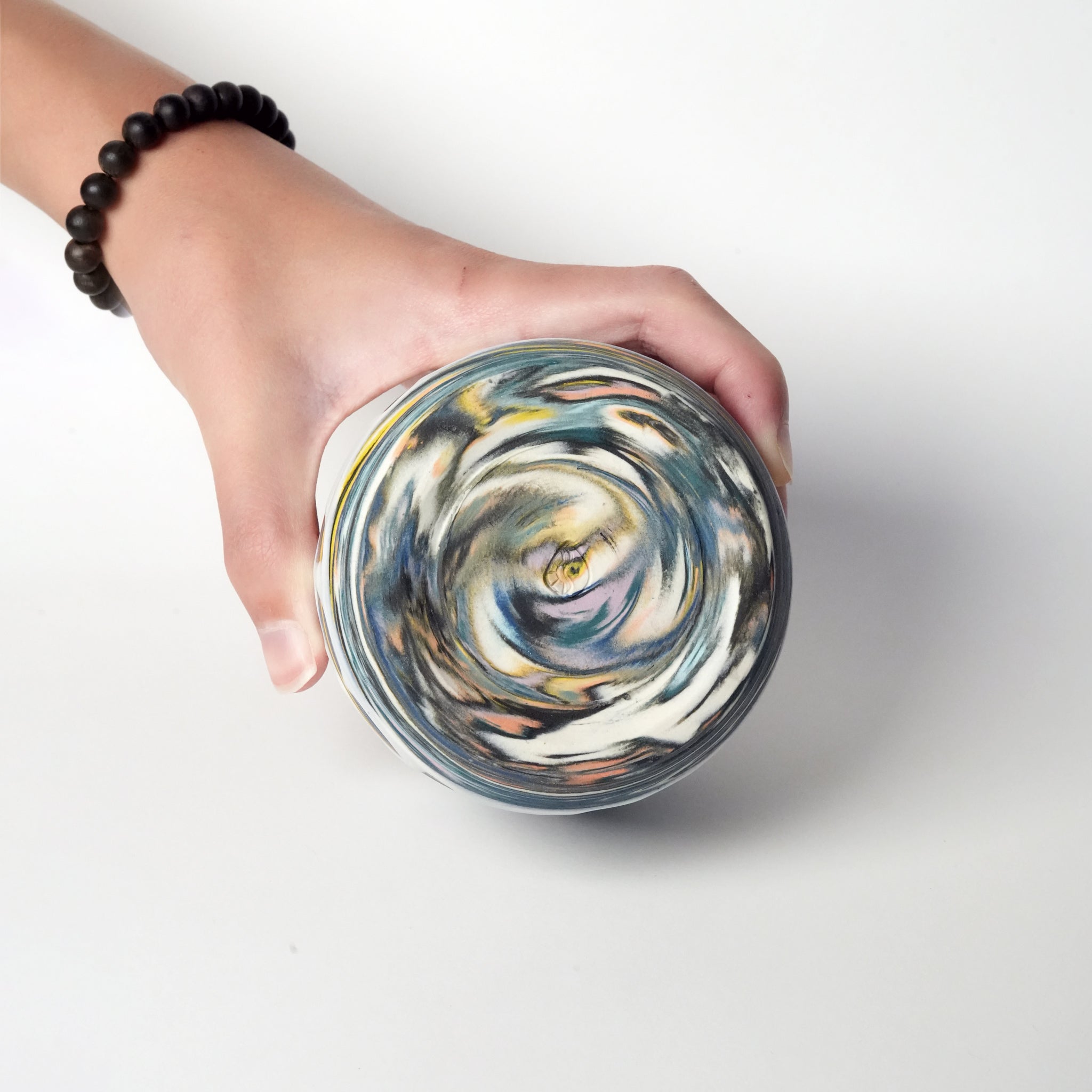 Marbled Geometric Tea Cup