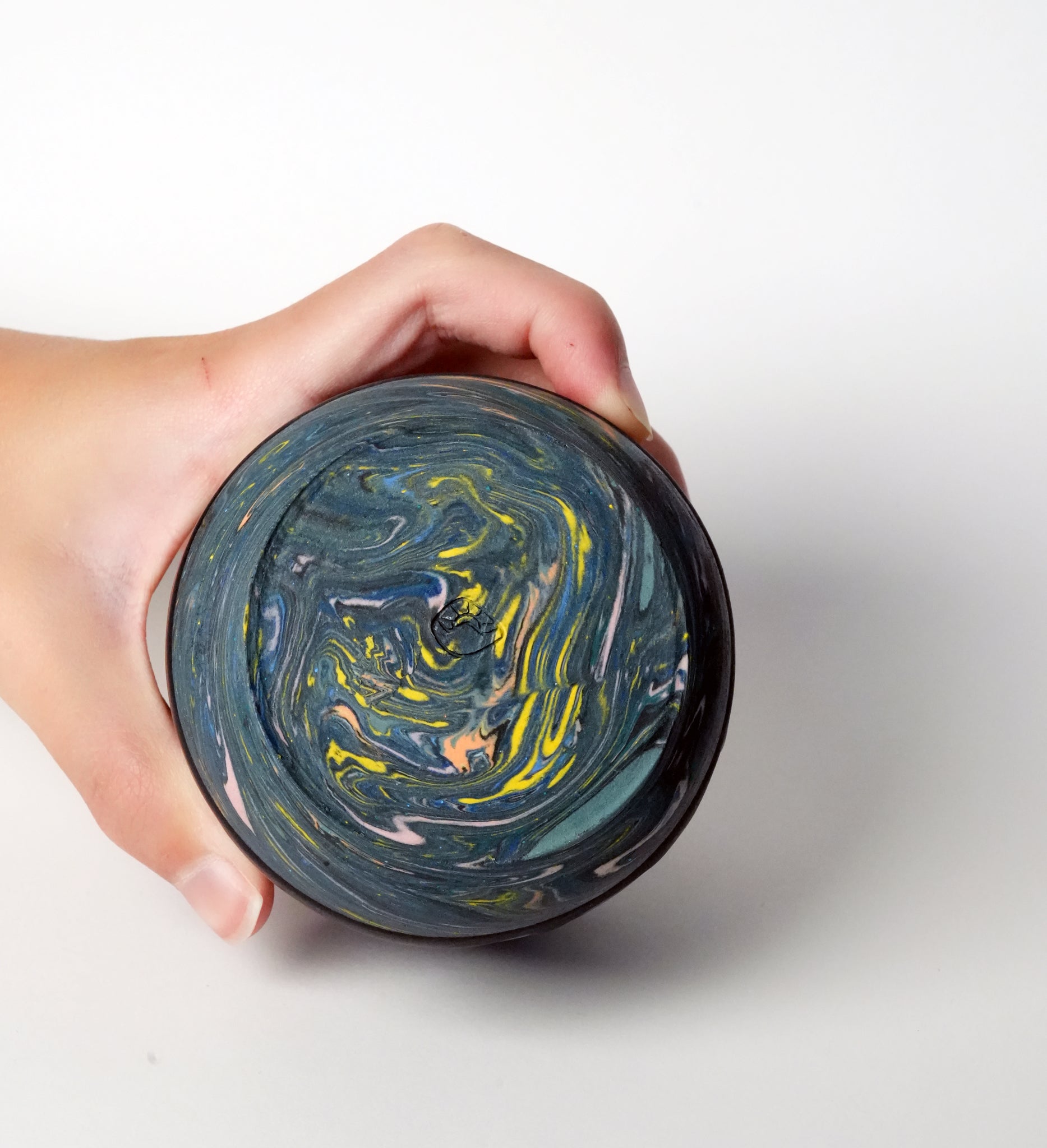 Marbled Geometric Tea Cup