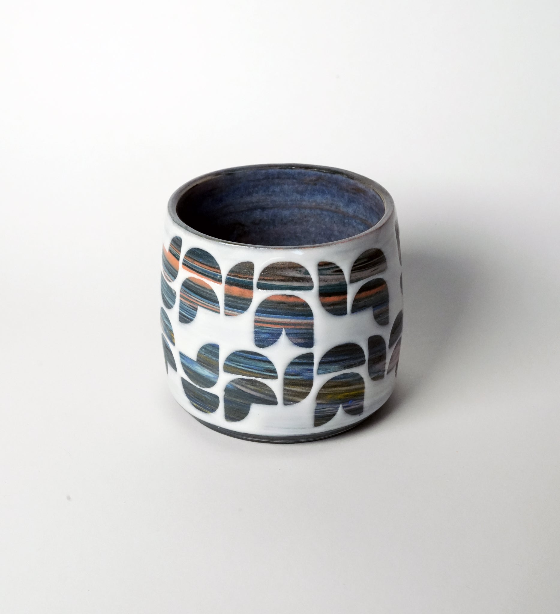 Marbled Geometric Tea Cup