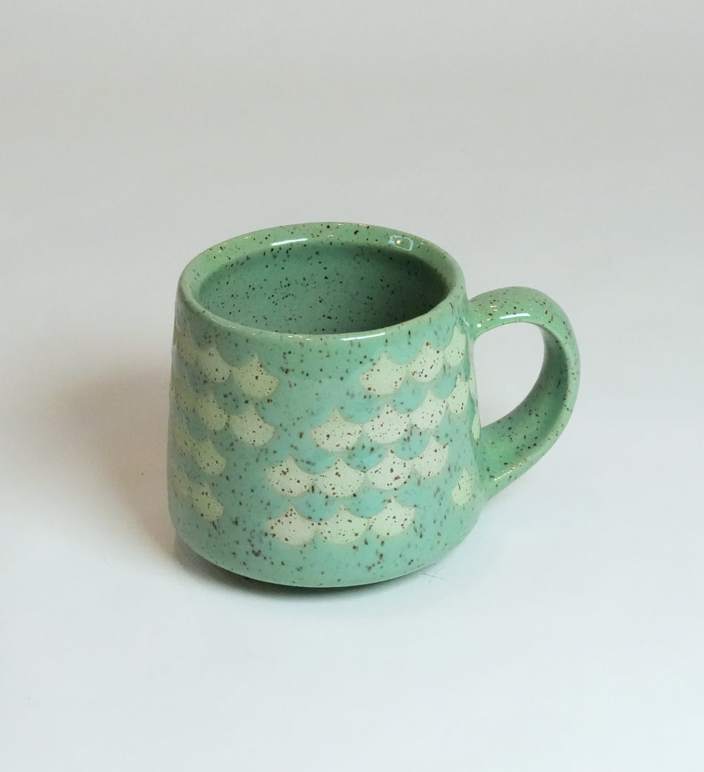 Speckled Green Patterened Mug