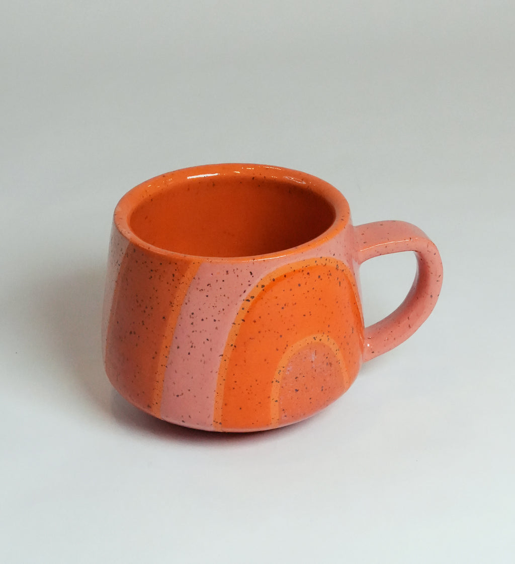 Speckled Orange Stripe Mug