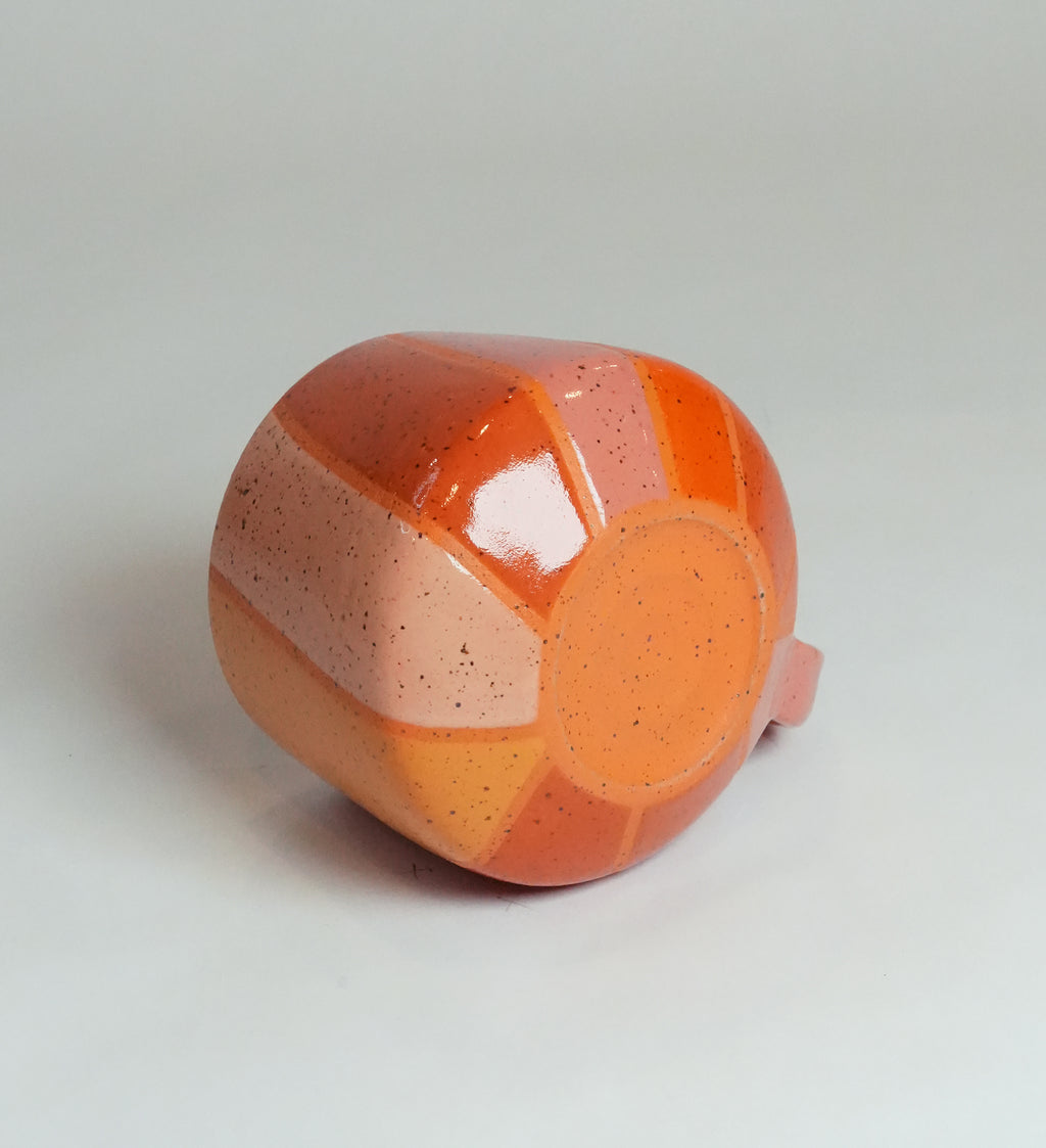 Speckled Orange Stripe Mug
