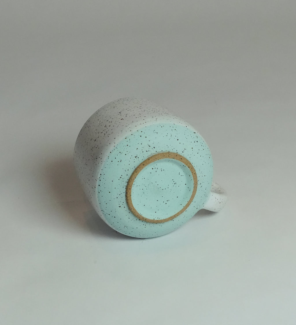 Speckled White & Blue Mug