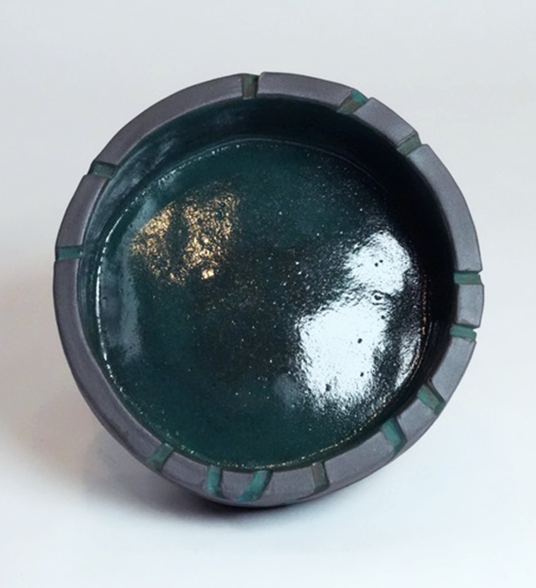 Topographic Blue Green Planter
