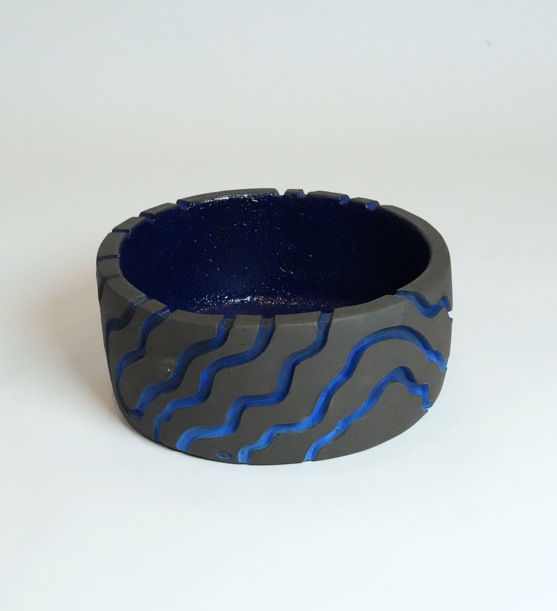 Topographic Blue Planter