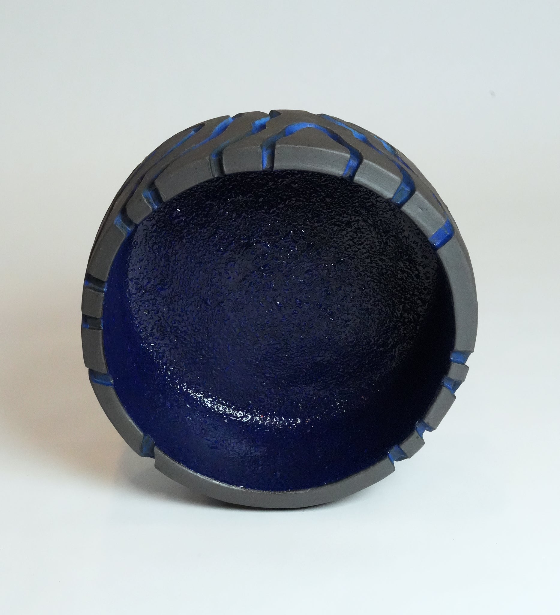 Topographic Blue Planter