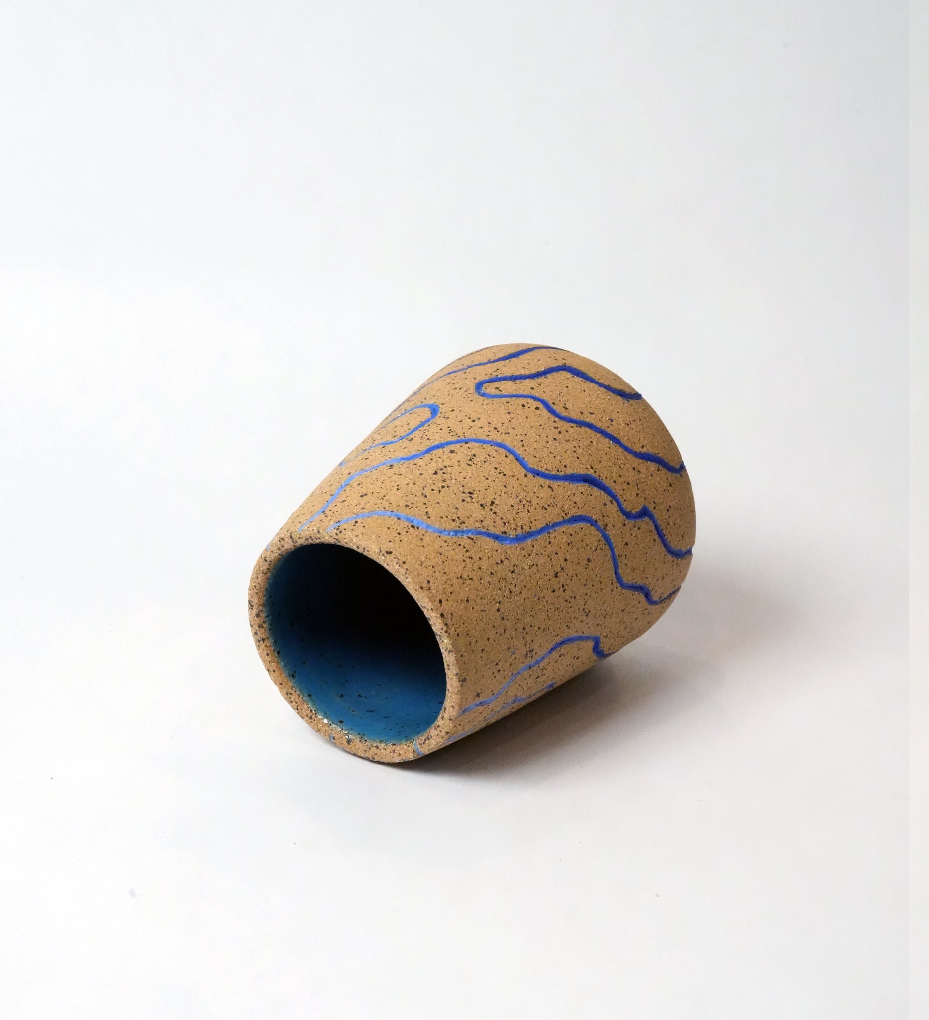 Topographic Blue Bud Vase