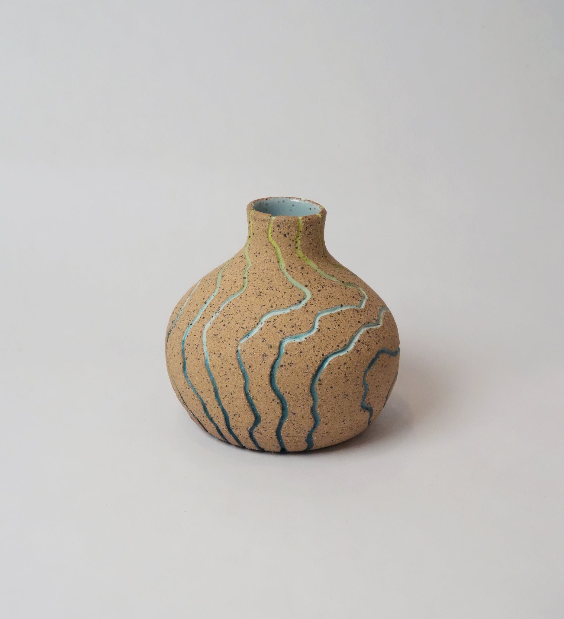 Topographic Green/Blue Green Vase