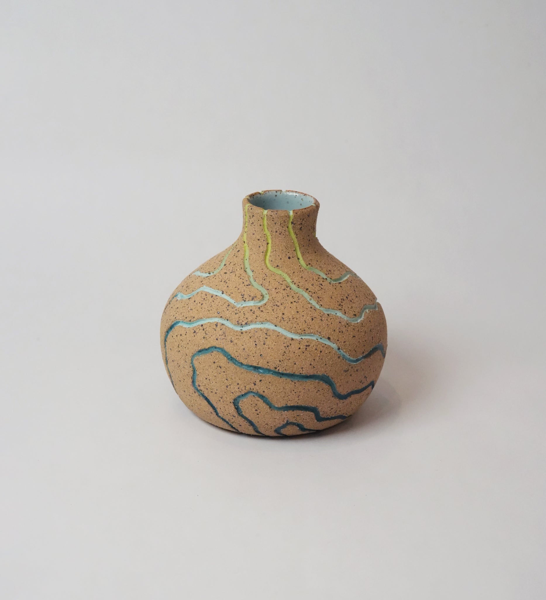 Topographic Green/Blue Green Vase