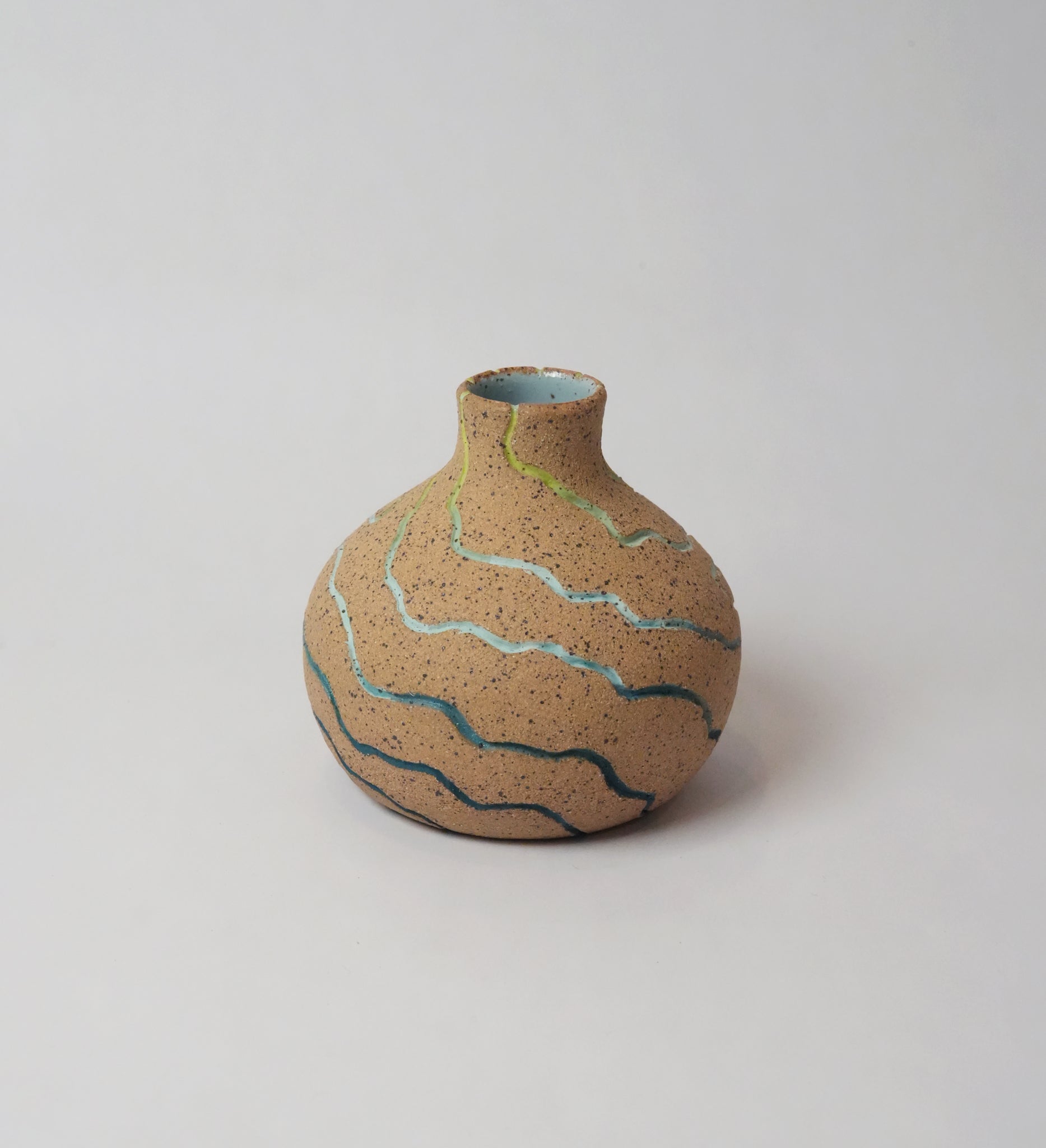 Topographic Green/Blue Green Vase