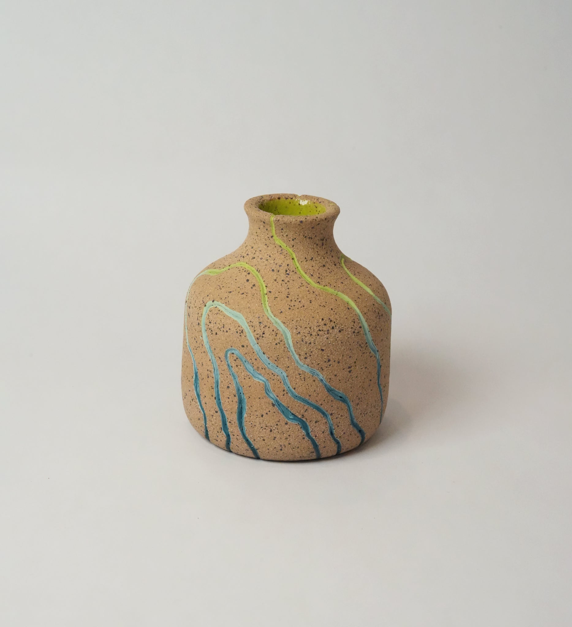 Topographic Green/Blue Green Vase