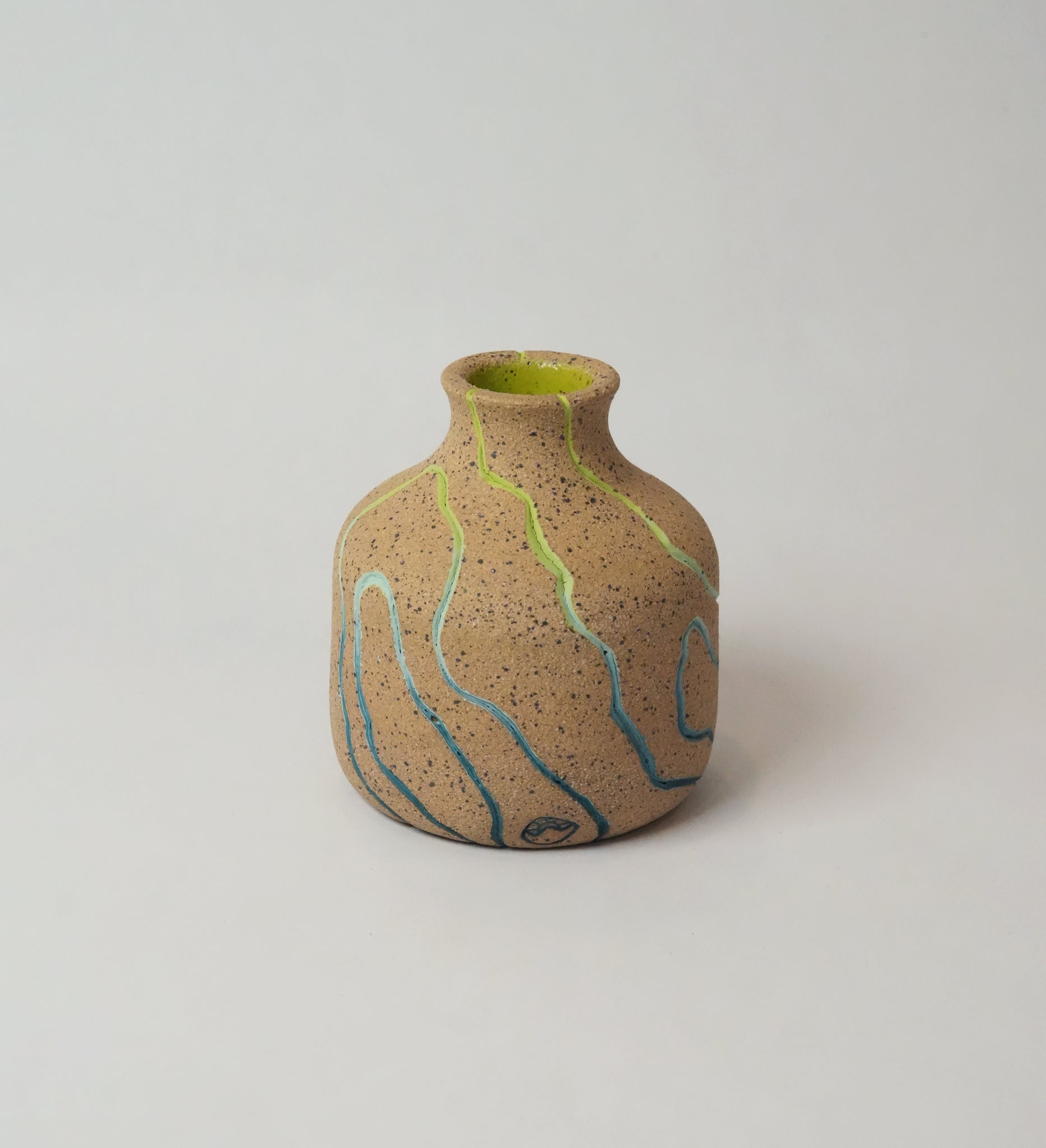 Topographic Green/Blue Green Vase