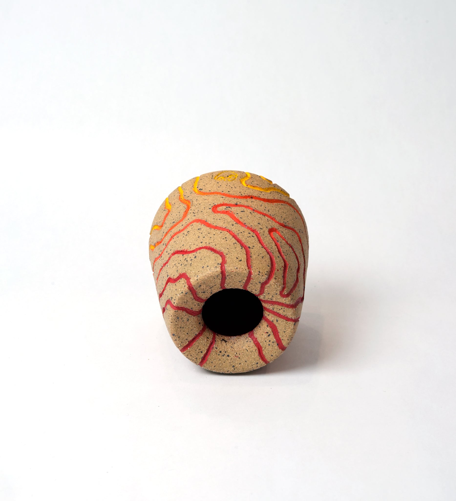 Topographic Red/Yellow Gradient Vase