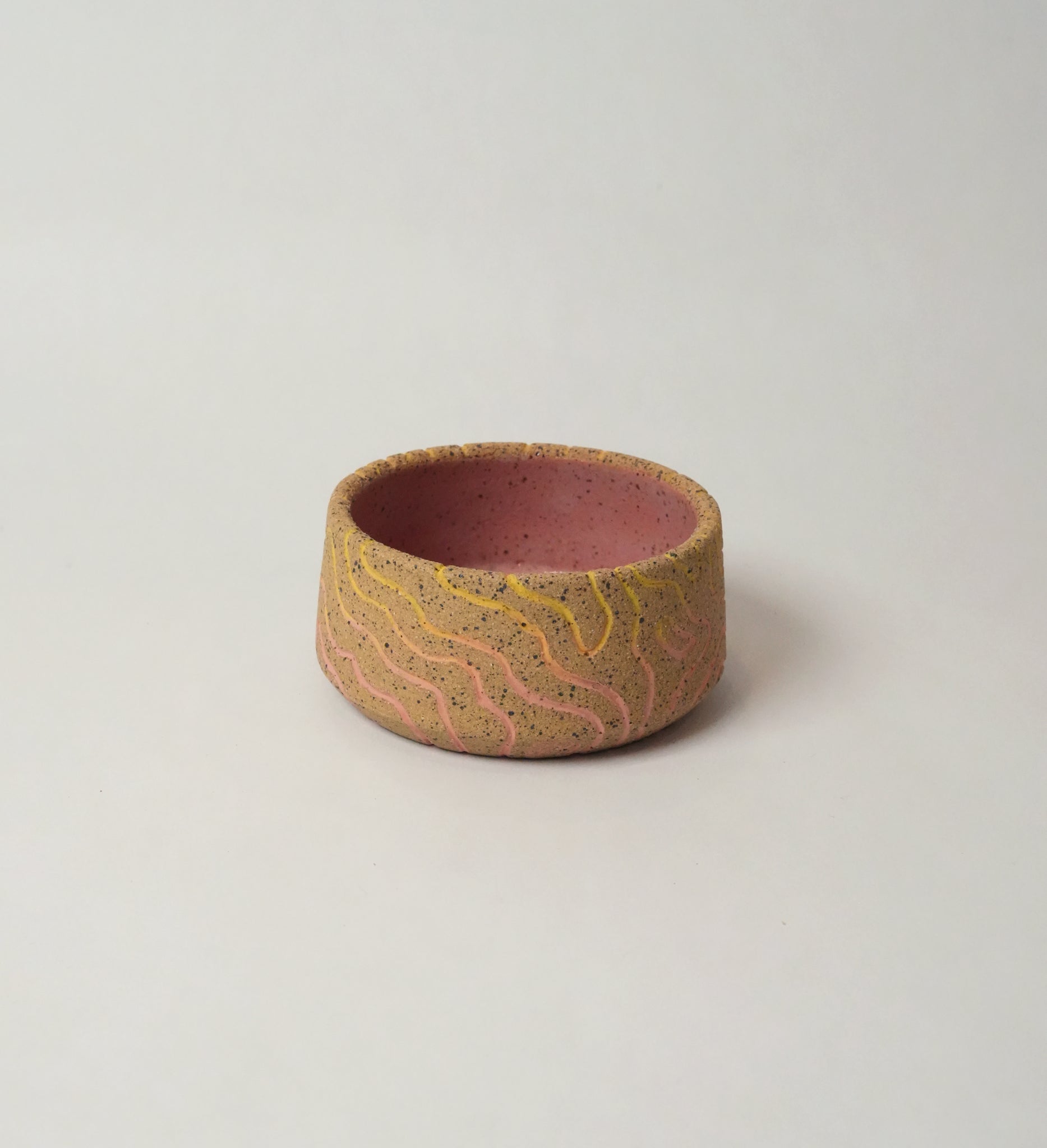 Topographic Yellow/Pink Gradient Trinket Tray