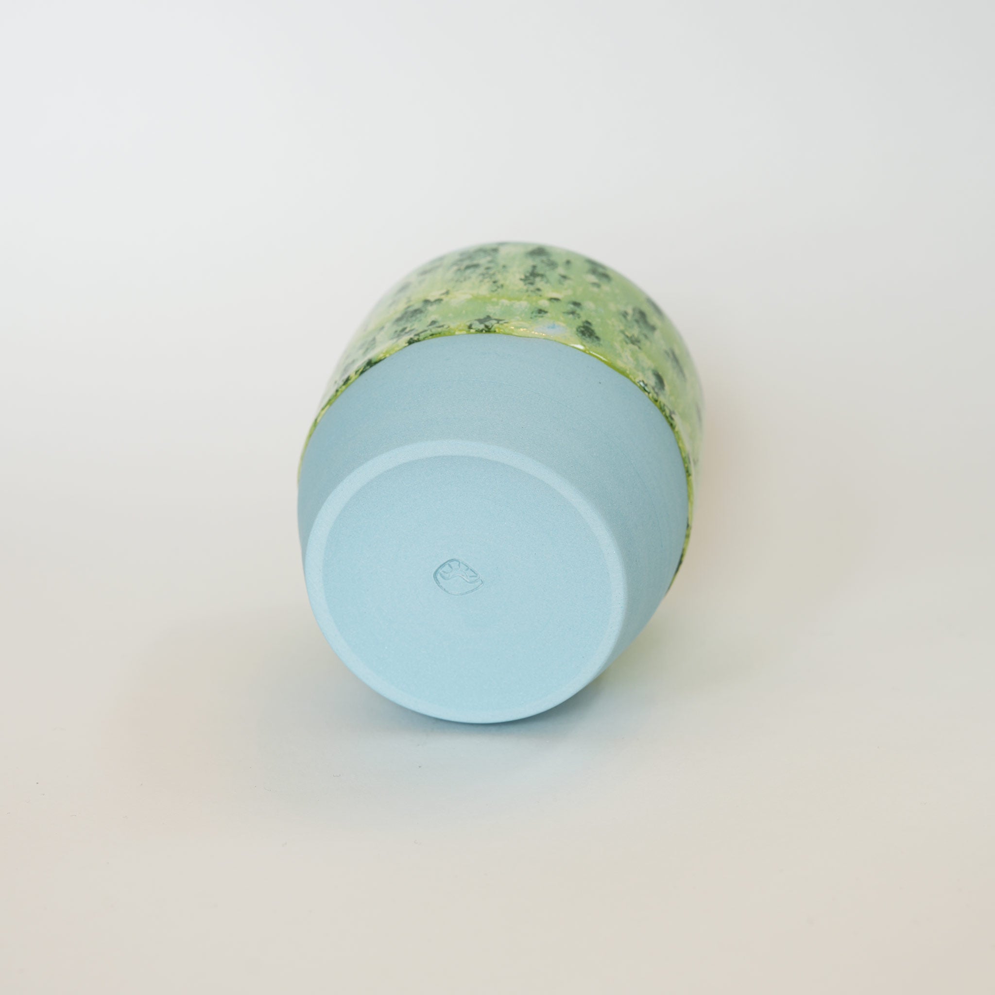 Blue Green Speckled Cup